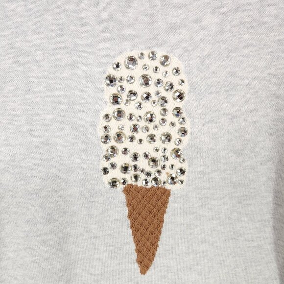 Lisa Todd Sweater Size Large Lickety Split Ice Cream Rhinestone Embellished - Picture 16 of 16